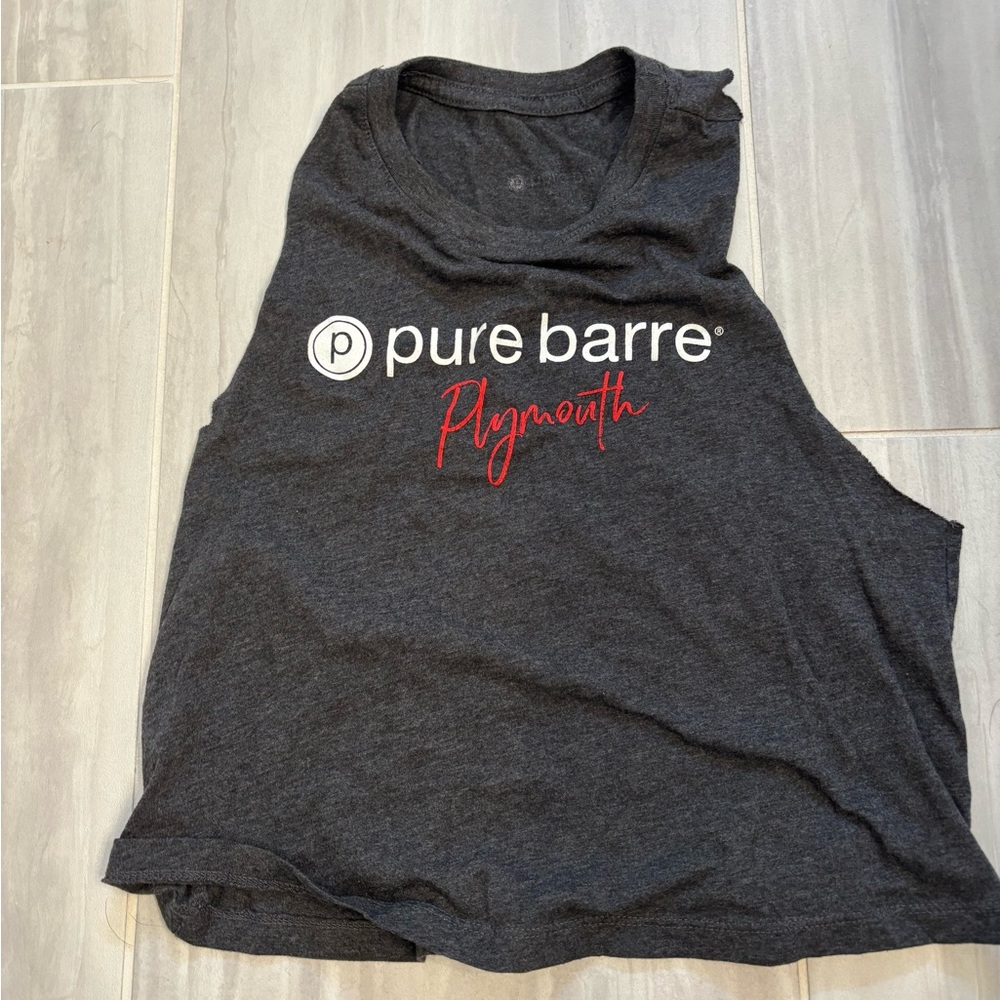 Pure Barre Gray Crop Top